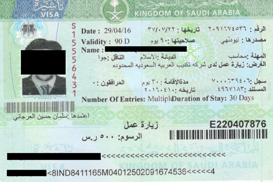 Saudi Work Visit Visa